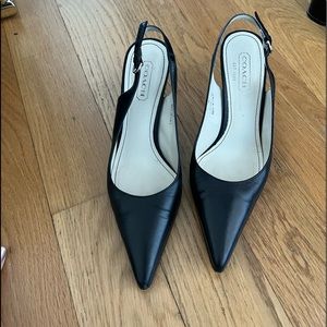 Coach sling back stilettos